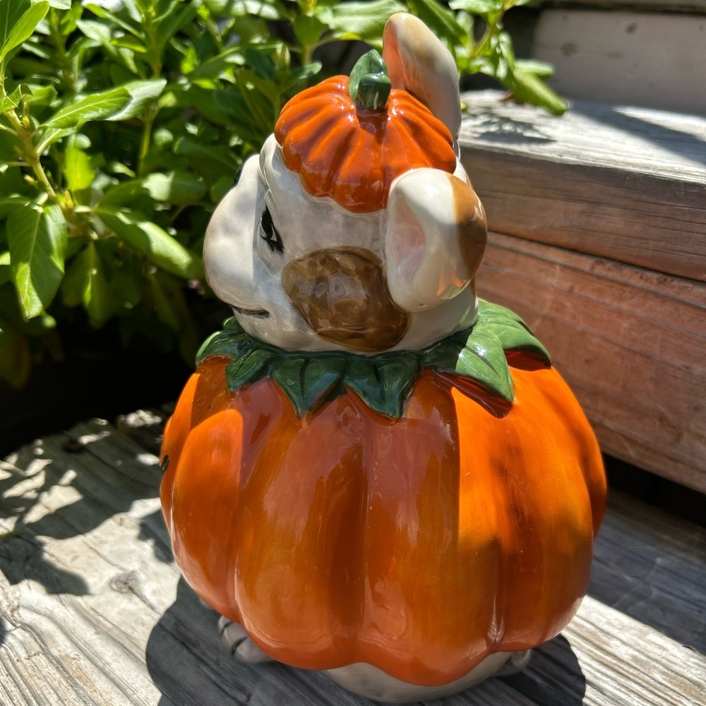Blue Sky Halloween Frenchie Bulldog Dog Pumpkin Figurine Ceramic Statue Decor - Picture 3 of 6
